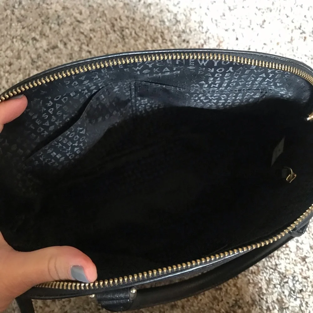 kate spade Black Pebbled Leather Crossbody Satchel